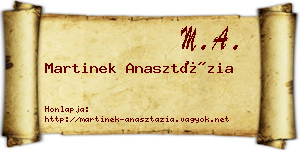 Martinek Anasztázia névjegykártya